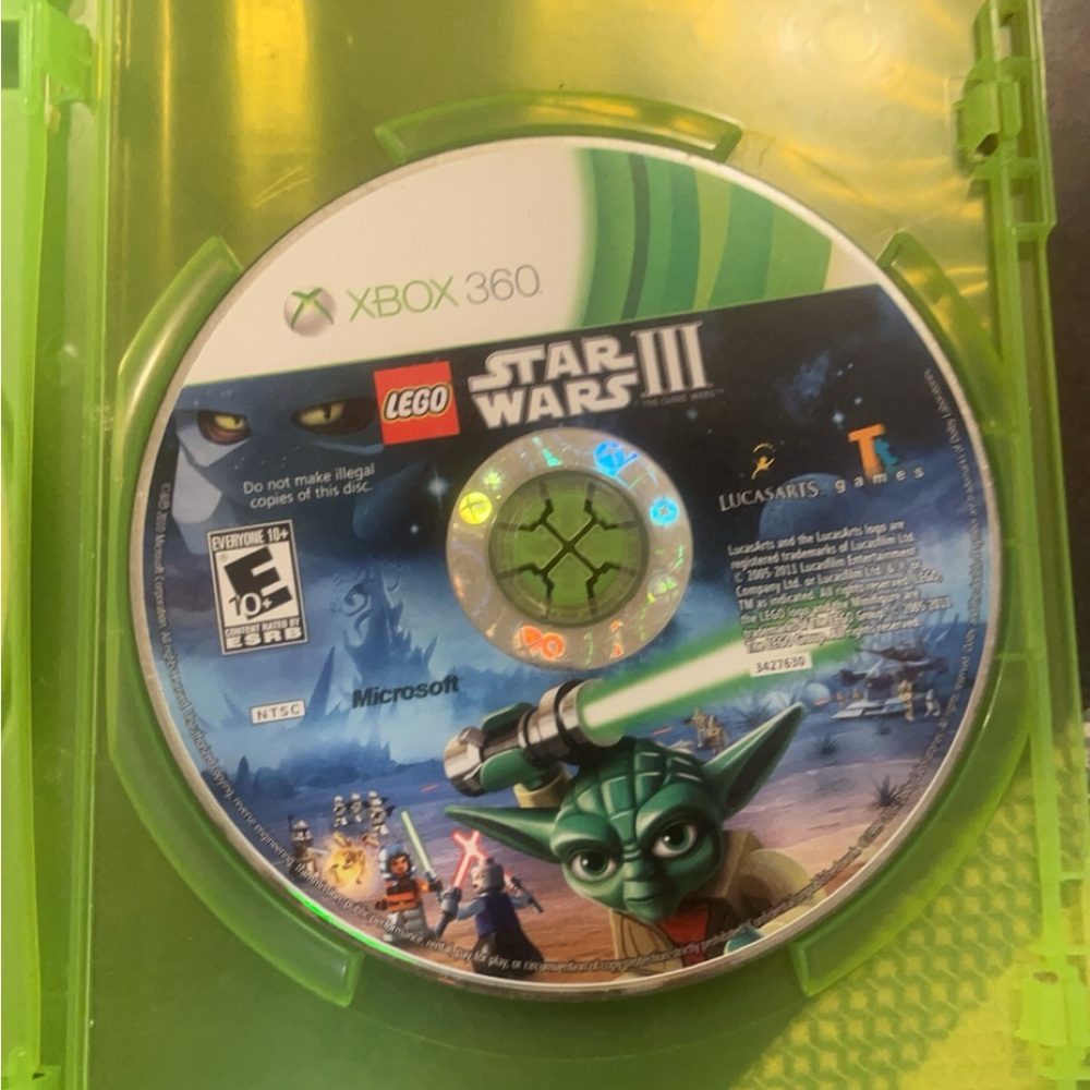 LEGO Star Wars III Microsoft Xbox One Video Game Disc No Case